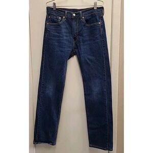 Levis 505 Jeans Mens 32x32 Blue Regular Fit Straight Leg Medium Wash Denim Pants